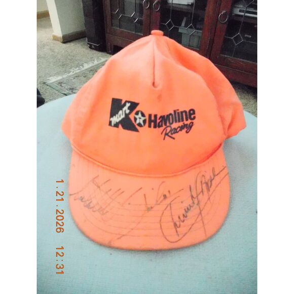 Havoline Racing Cap Signed by Mario & Michael Andretti + Christian Fittipaldi - Picture 2 of 7